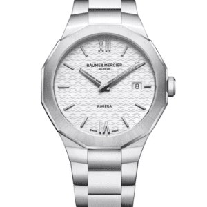 baume et mercier . riviera 73 10845 quarz weiß 39mm