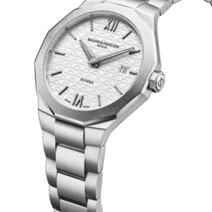 baume et mercier . riviera 73 10845 quarz weiß 39mm