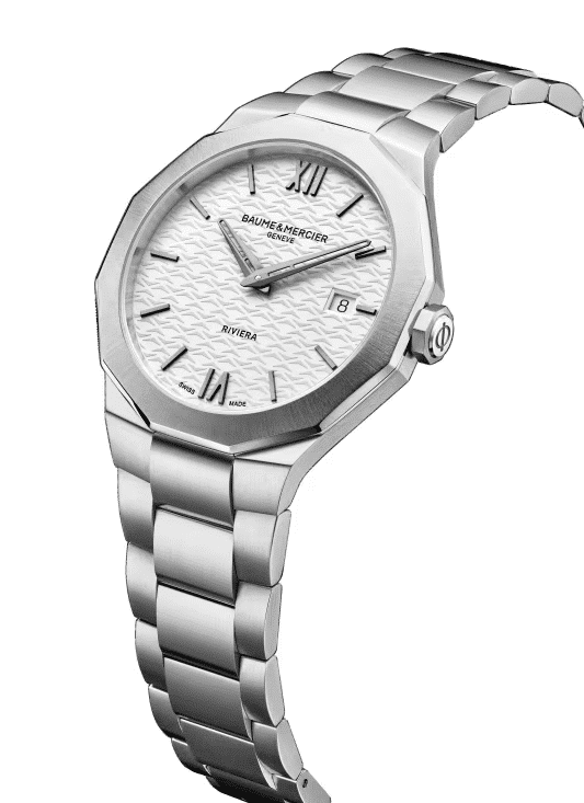 baume et mercier . riviera 73 10845 quarz weiß 39mm