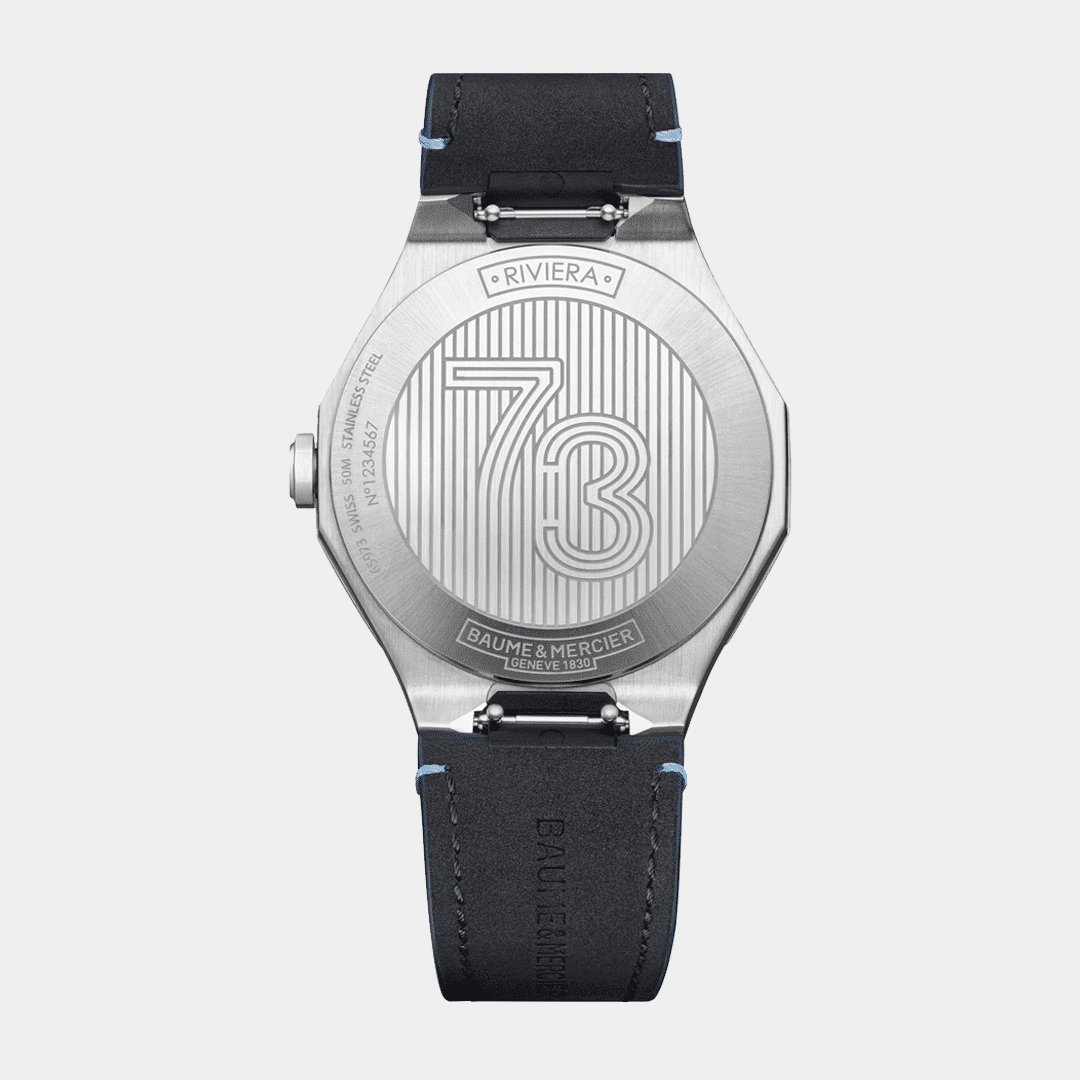 baume et mercier . riviera 73 10846 quarz blau 39mm