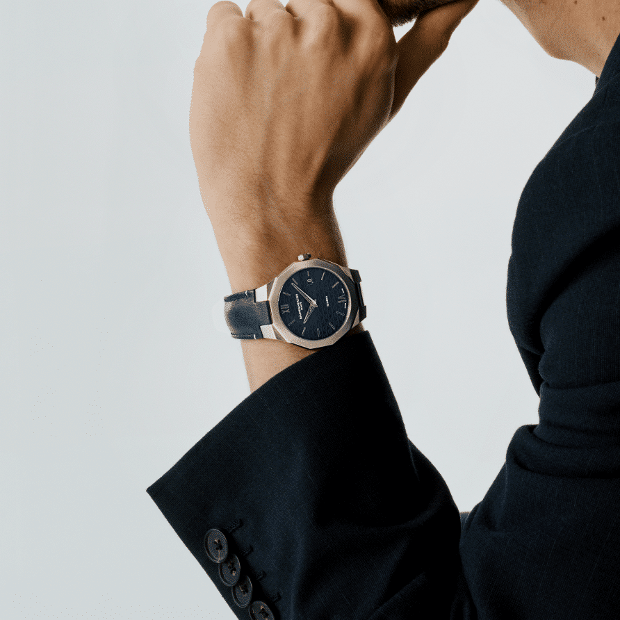 baume et mercier . riviera 73 10846 quarz blau 39mm