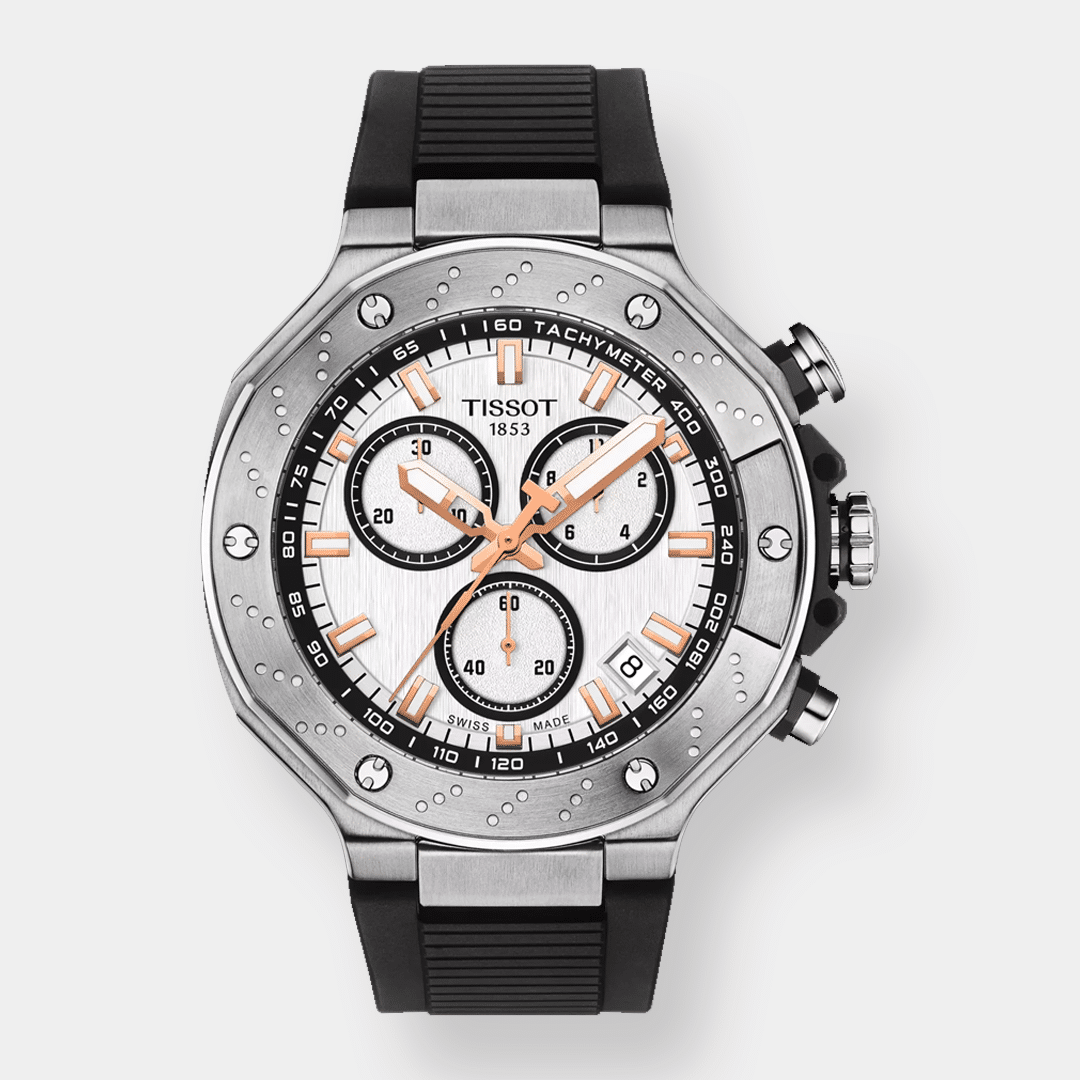 Tissot T-Race Quarz Chronograph – Weiß 45mm Edelstahl