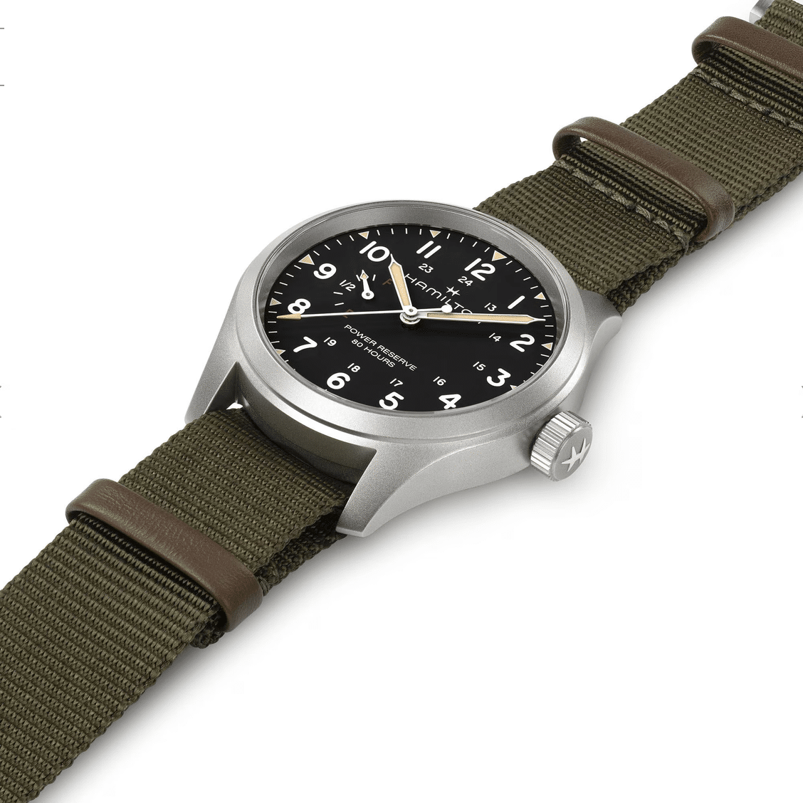 Hamilton Khaki Field Mechanical – Schwarz 40mm Edelstahl – Bild 2