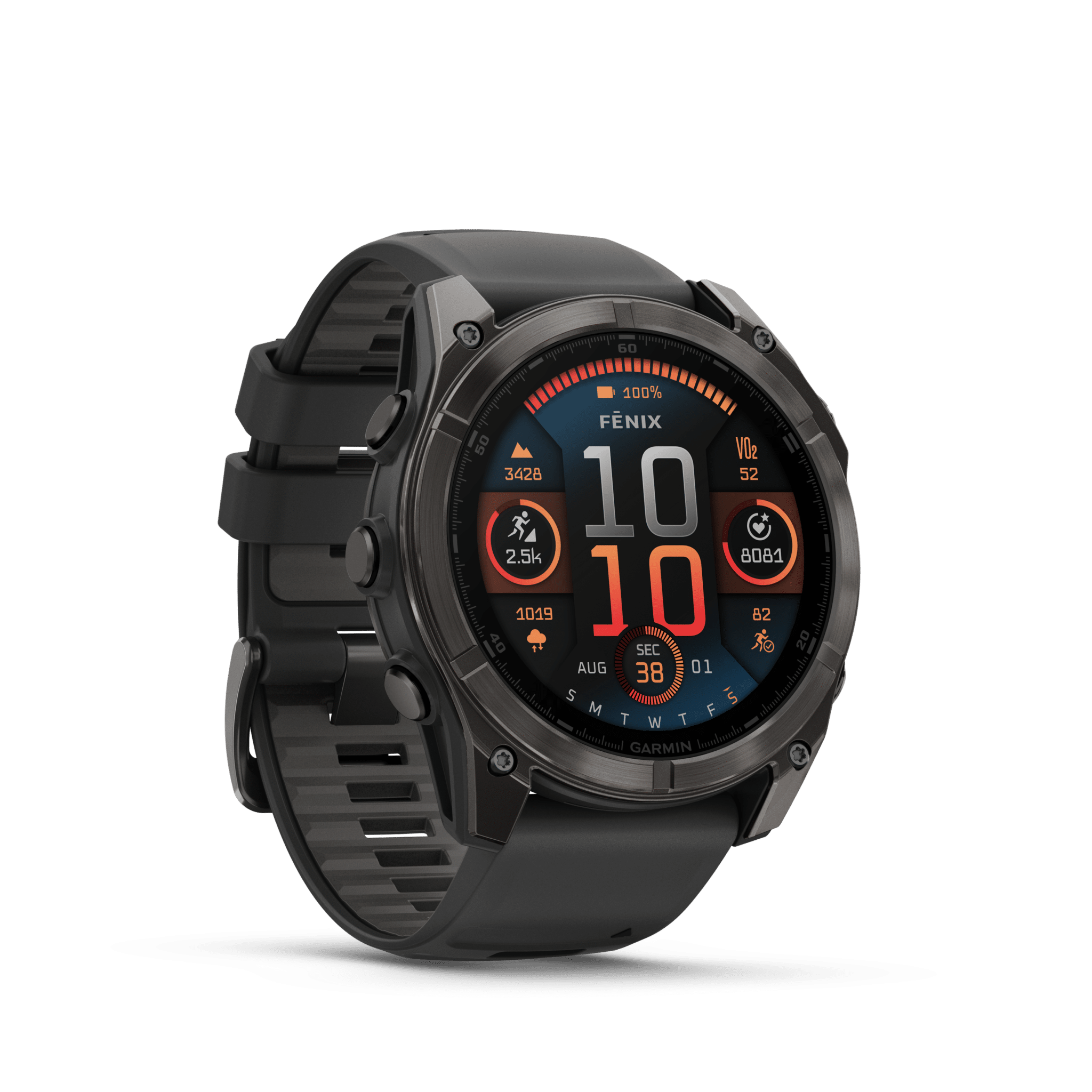 Garmin fenix 8 AMOLED – Schwarz 51mm Titan DLC