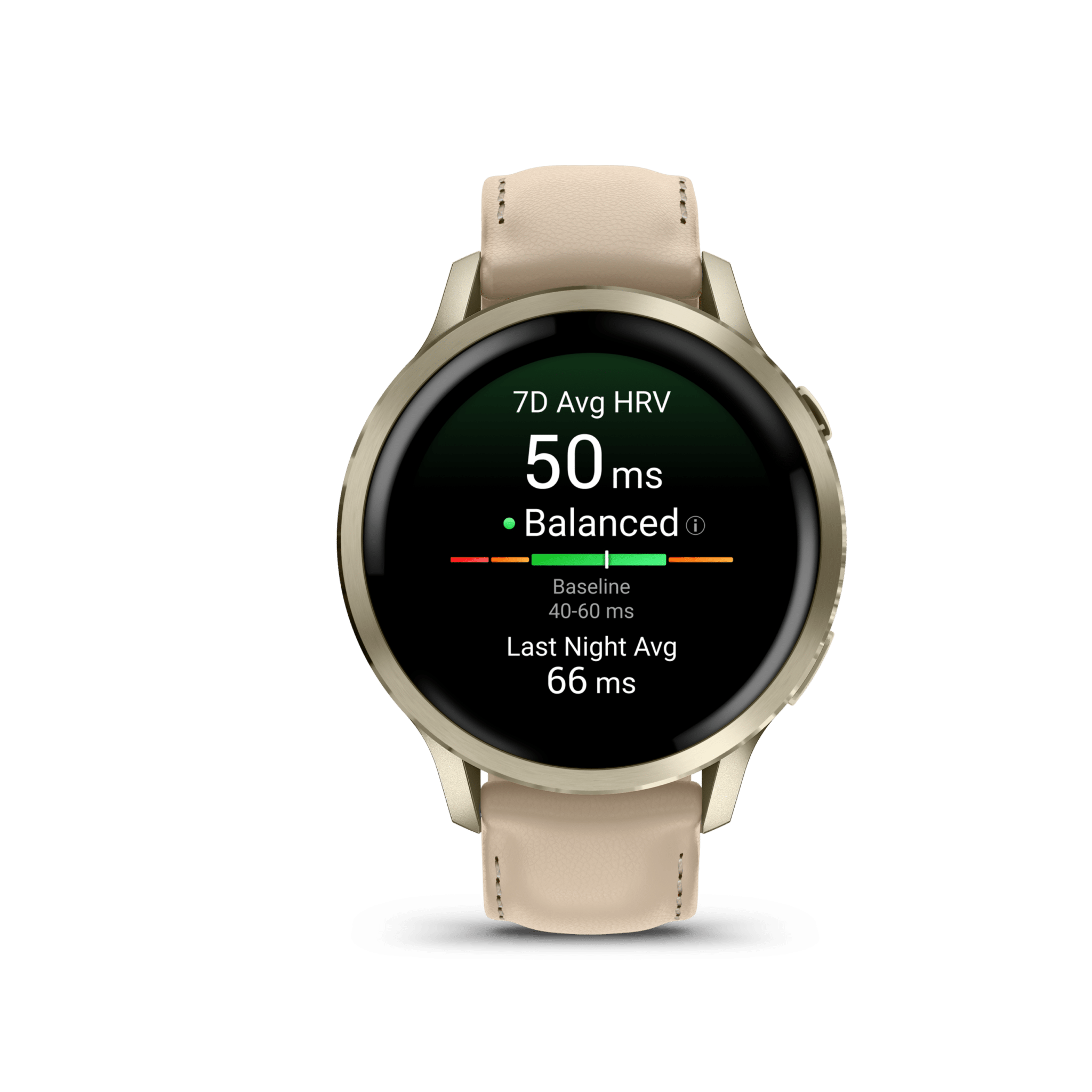 garmin venu 4 – beige 41mm leder gps sportuhr