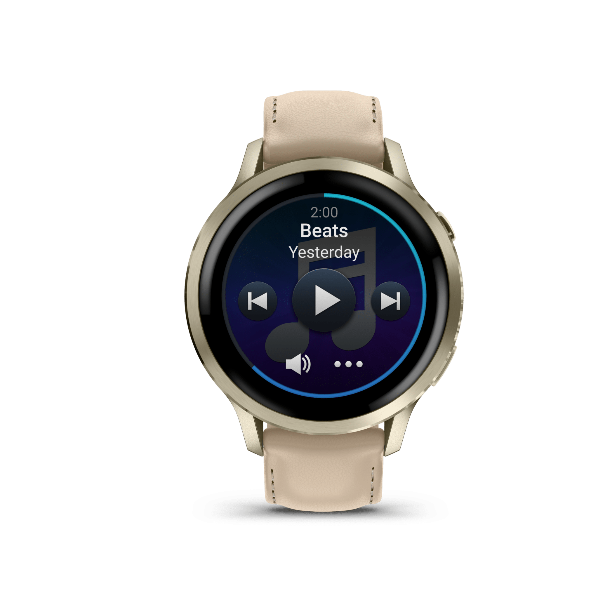 garmin venu 4 – beige 41mm leder gps sportuhr