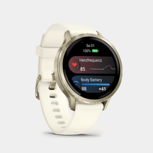 garmin venu 4 smartwatch – beige 41mm lunargold