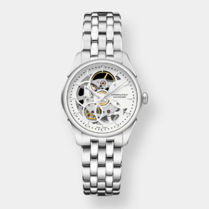 hamilton . jazzmaster skeleton lady – weiß 36mm edelstahl