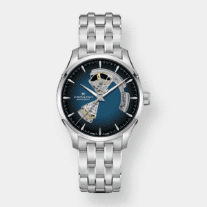 hamilton jazzmaster open heart automatik – blau 40mm