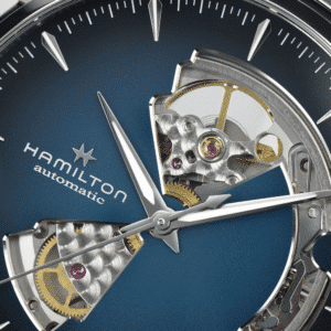 hamilton jazzmaster open heart automatik – blau 40mm