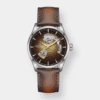 hamilton jazzmaster open heart automatik – braun 42mm leder