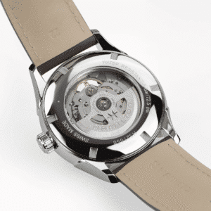 hamilton jazzmaster open heart automatik – braun 42mm leder