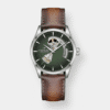 hamilton jazzmaster open heart automatik – grün 42mm leder