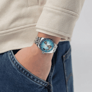 hamilton jazzmaster open heart automatik – türkis 40mm