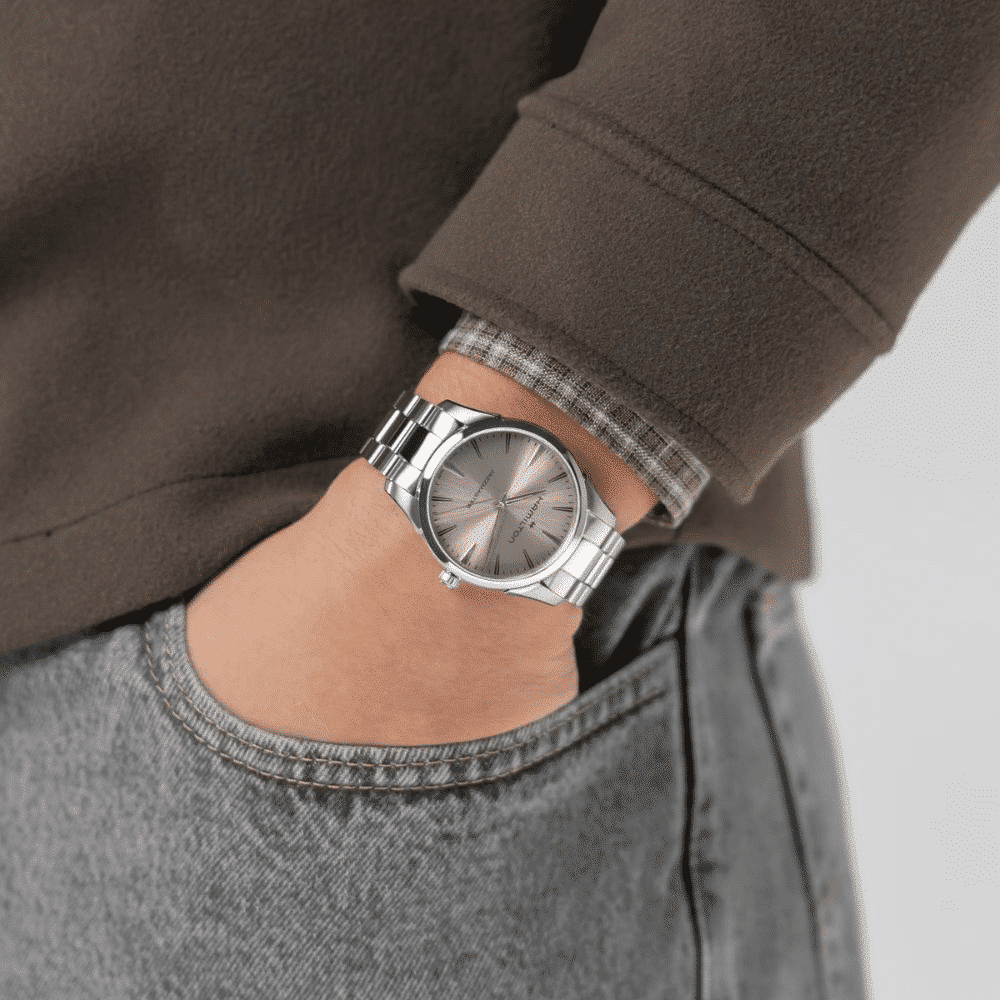 hamilton jazzmaster quartz – beige 40mm edelstahl