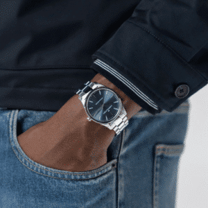 hamilton jazzmaster quarz – blau 40mm edelstahl