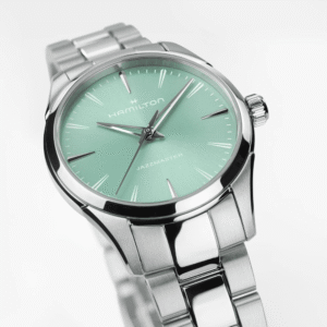 hamilton jazzmaster quarz – türkis 32mm edelstahl