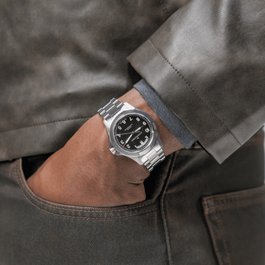 hamilton khaki field king day date automatik – schwarz 40mm