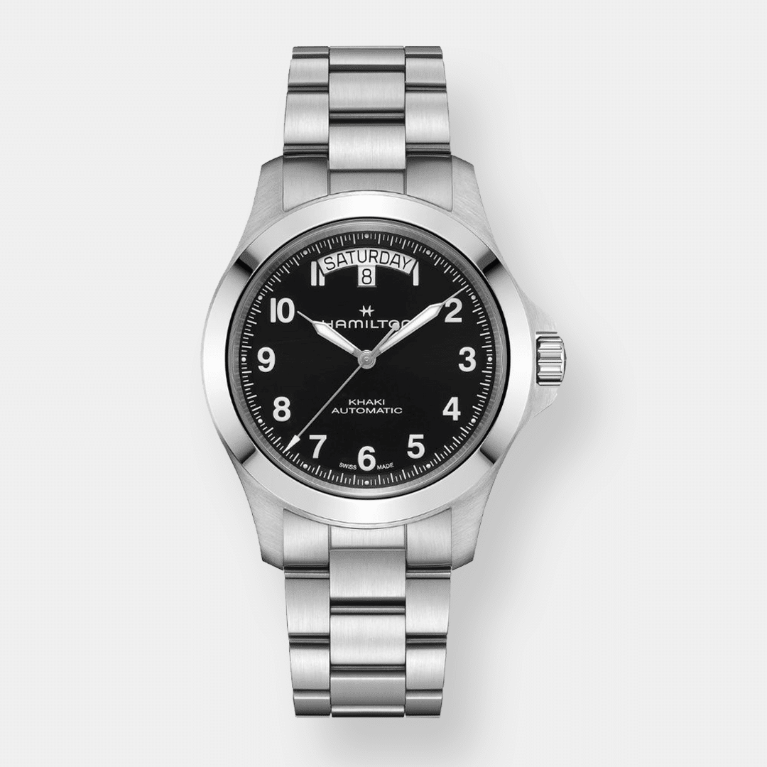 hamilton khaki field king day date automatik – schwarz 40mm