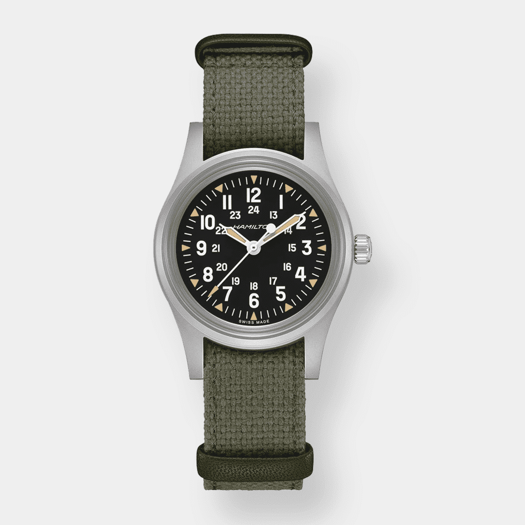 hamilton khaki field mechanical – schwarz 36mm edelstahl