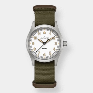 hamilton khaki field quartz – weiss 38mm edelstahl