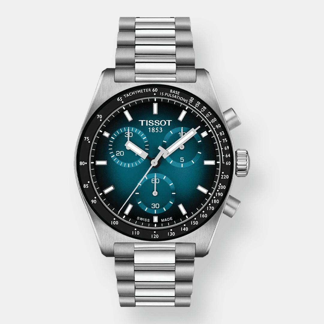 tissot pr516 chronograph quartz blau 40mm edelstahl