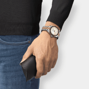 tissot pr516 powermatic 80 bicolor weiss 38mm edelstahl