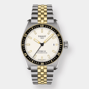 tissot pr516 powermatic 80 bicolor weiss 38mm edelstahl