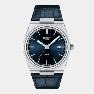 tissot prx 40 205 quarz leder 40mm blau