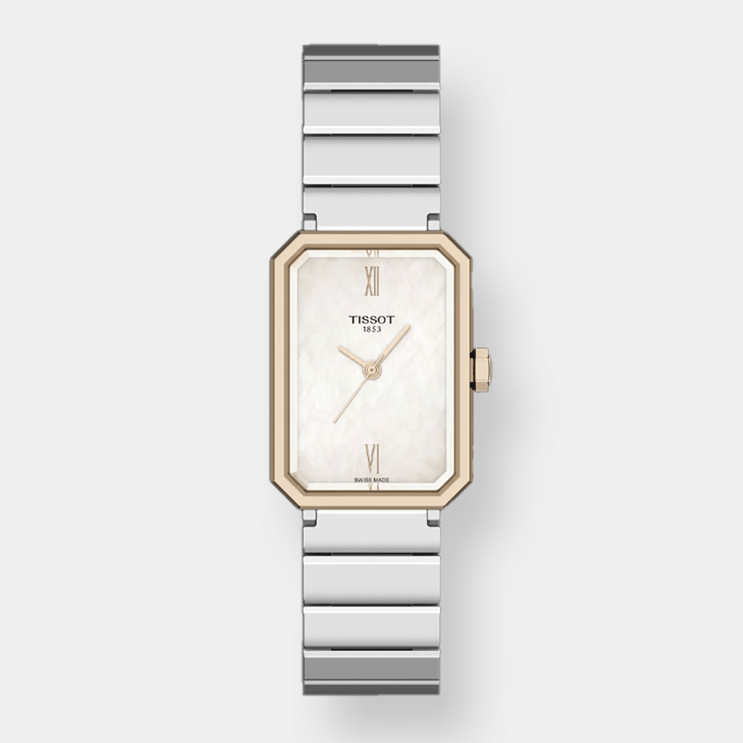 tissot srv quarz bicolor perlmutt 30mm edelstahl