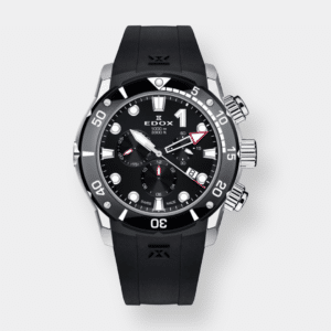 Edox . CO-1 Titan Chronograph Quarz - Schwarz 45mm Kautschuk
