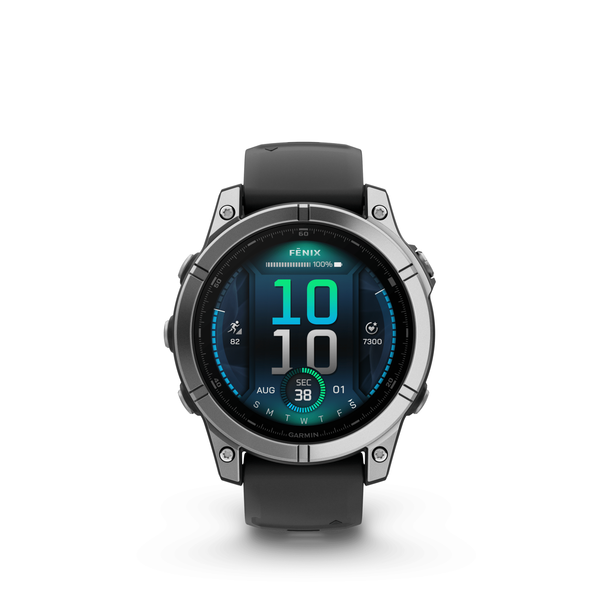 Garmin fenix E AMOLED 47 mm Schwarz / Silber – GPS-Multisport-Smartwatch / Silikonarmband – Bild 2