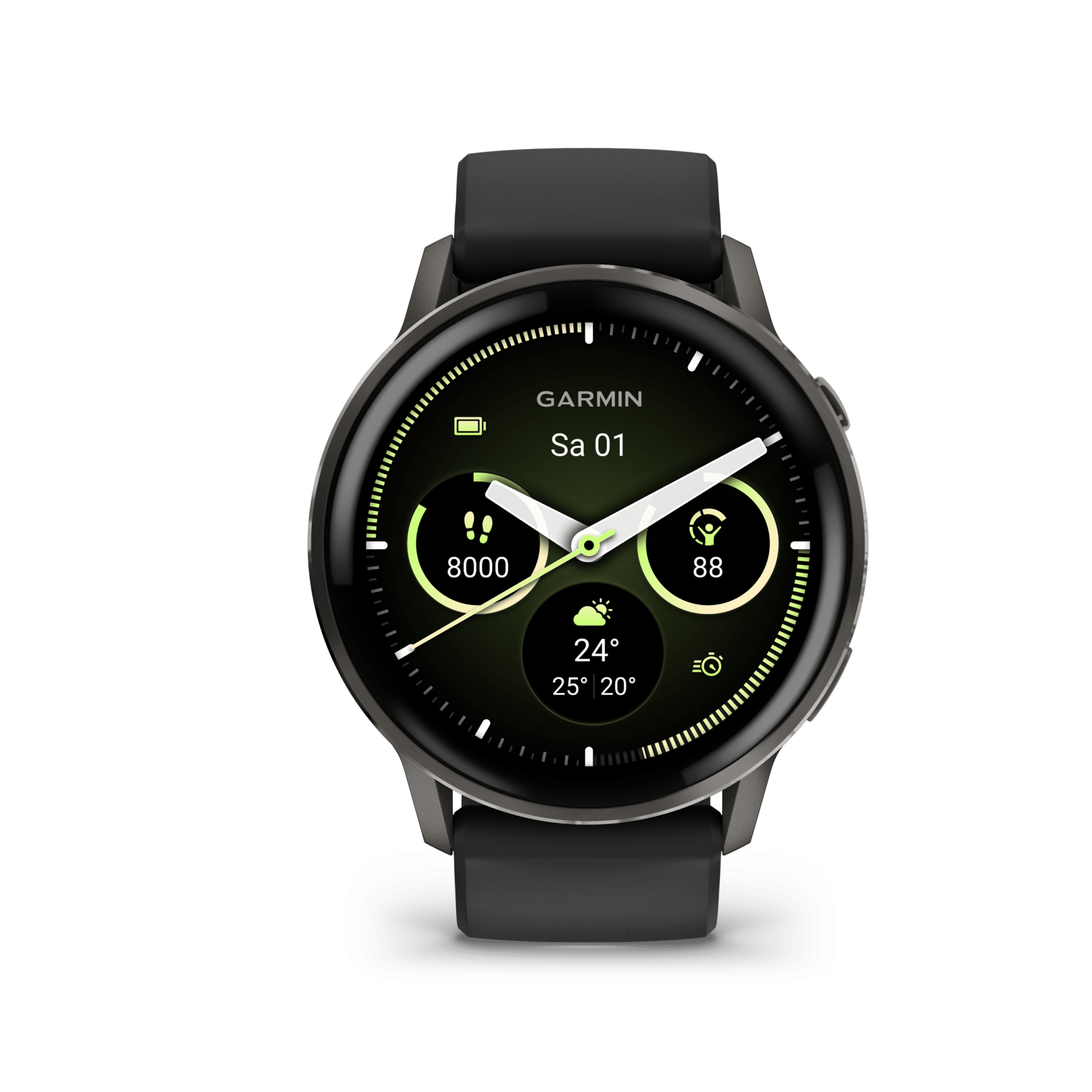 Garmin Venu 4 AMOLED 45 mm Schwarz / Schiefergrau – GPS-Fitness-Smartwatch / Silikonarmband – Bild 4