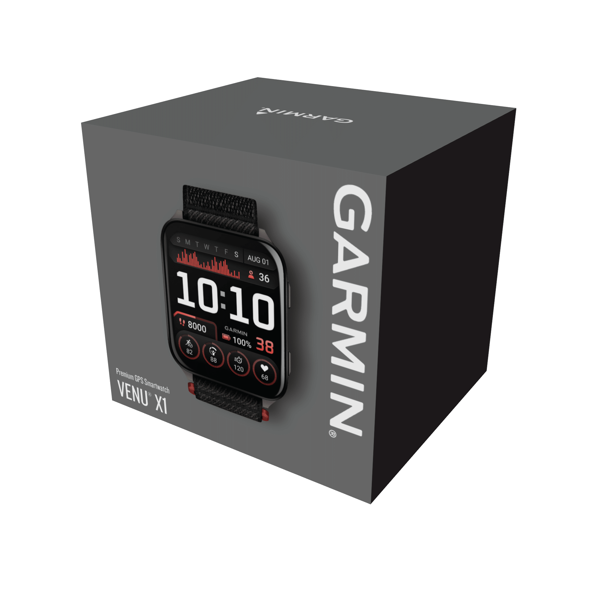Garmin Venu X1 AMOLED 45 mm Schwarz – GPS-Fitness-Smartwatch / Nylonarmband – Bild 5