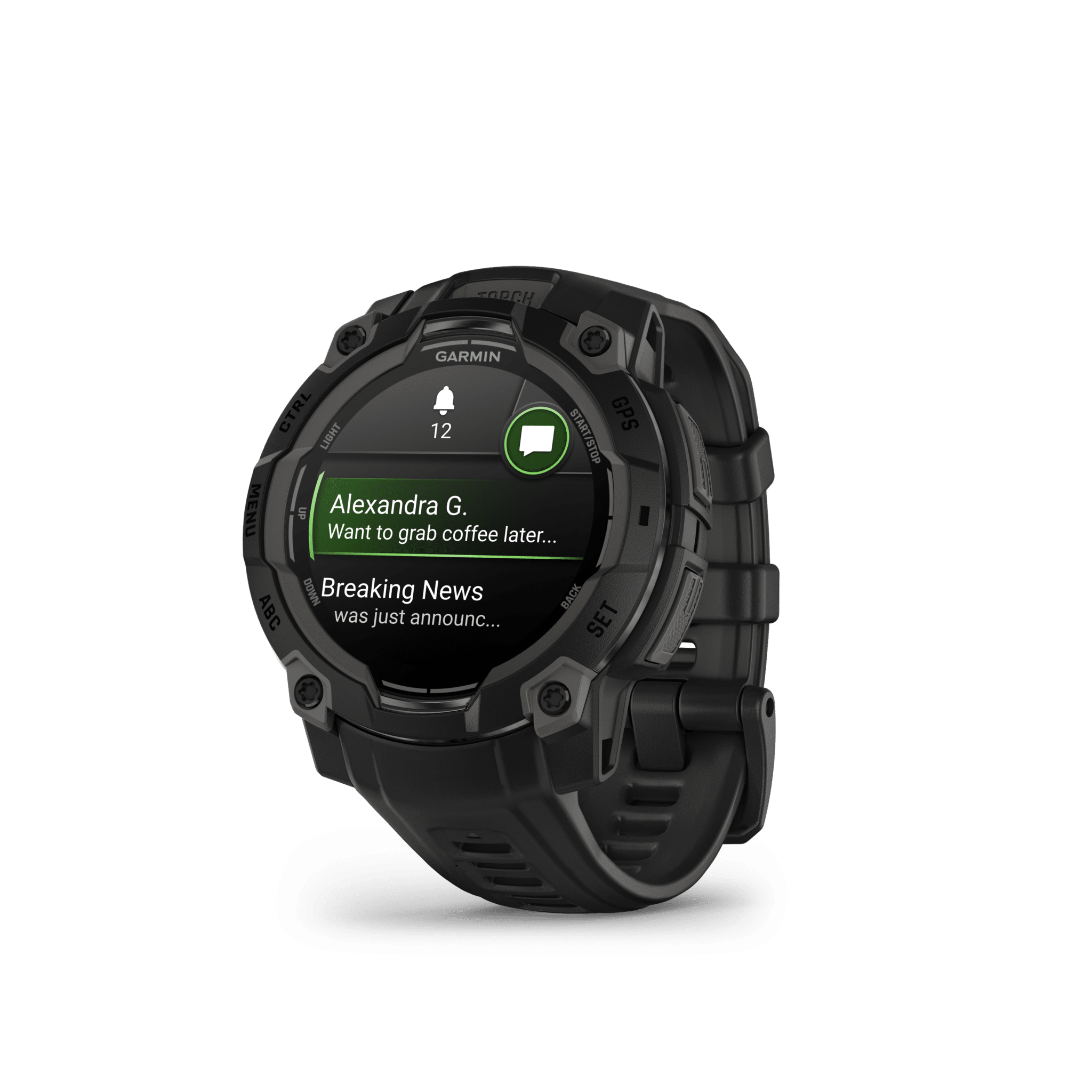 Garmin Instinct 3 AMOLED 45 mm Schwarz – Multisport & Outdoor / Silikonarmband