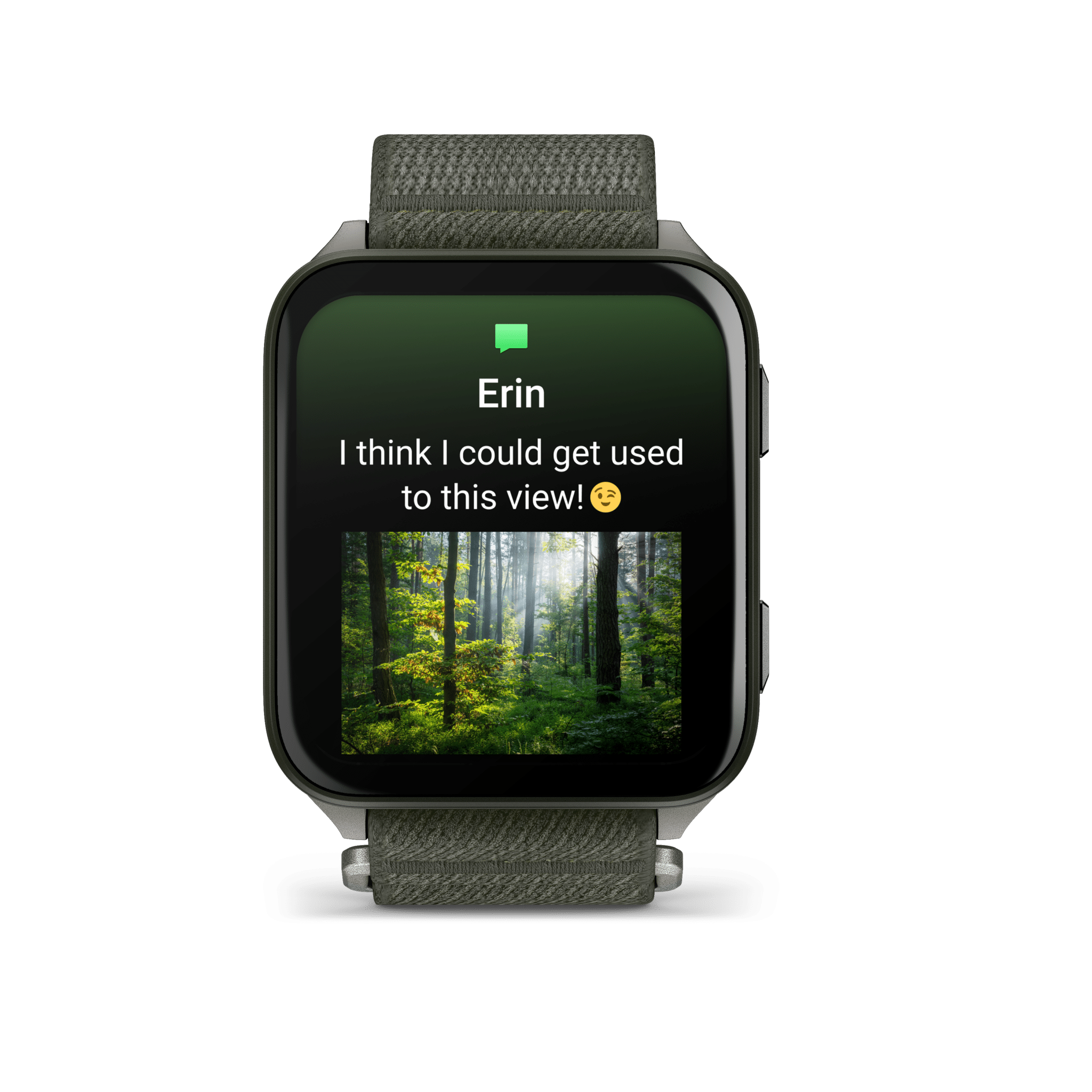 Garmin Venu X1 AMOLED 45 mm Moosgrün – GPS-Fitness-Smartwatch / Nylonarmband – Bild 2