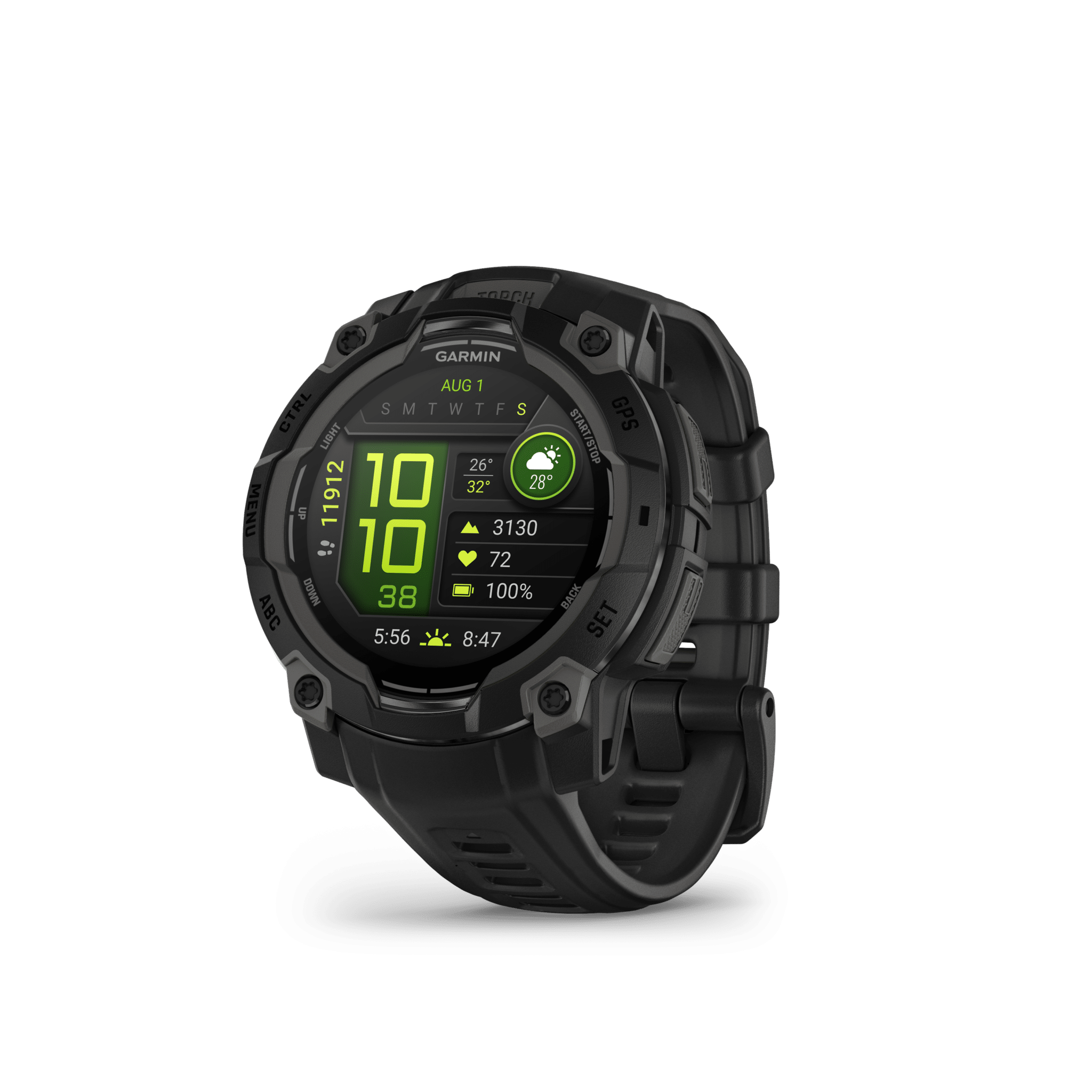 Garmin Instinct 3 AMOLED 45 mm Schwarz – Multisport & Outdoor / Silikonarmband – Bild 4