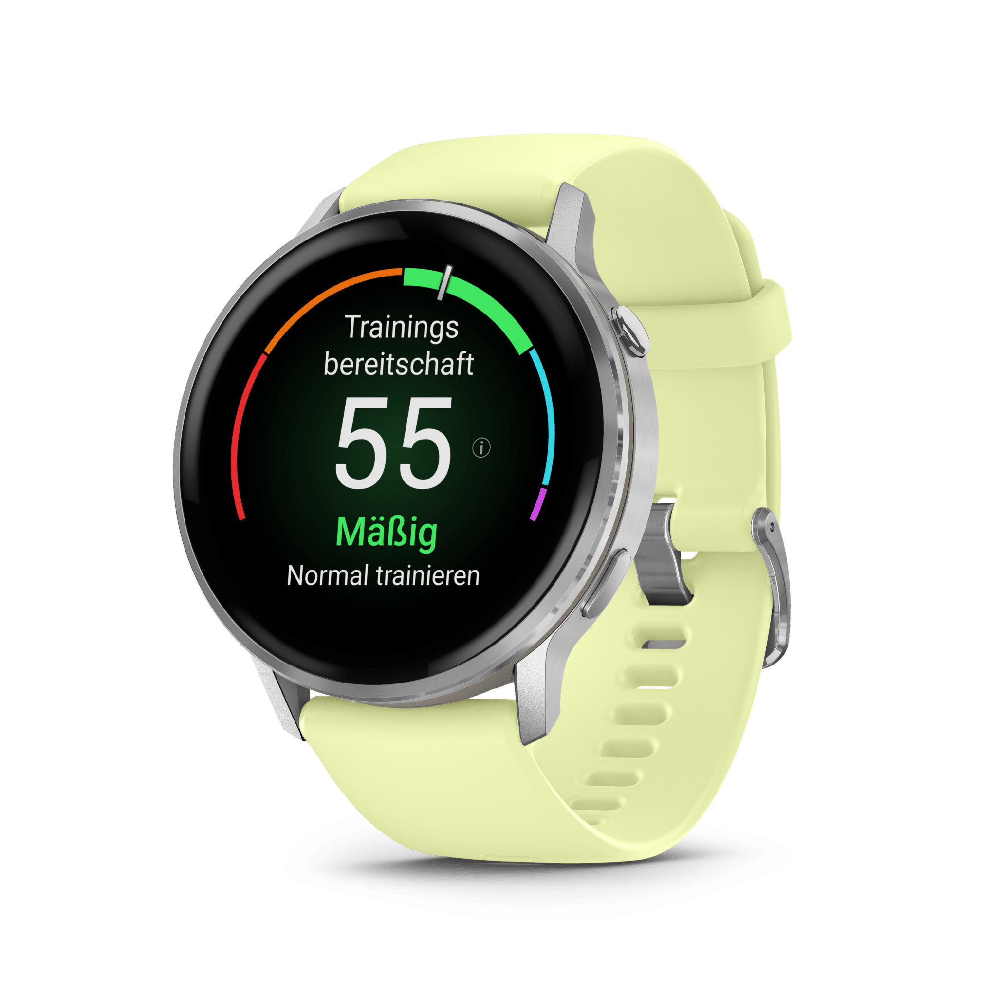 Garmin Venu 4 AMOLED 45 mm Silber / Zitrone – GPS-Fitness-Smartwatch / Silikonarmband – Bild 3