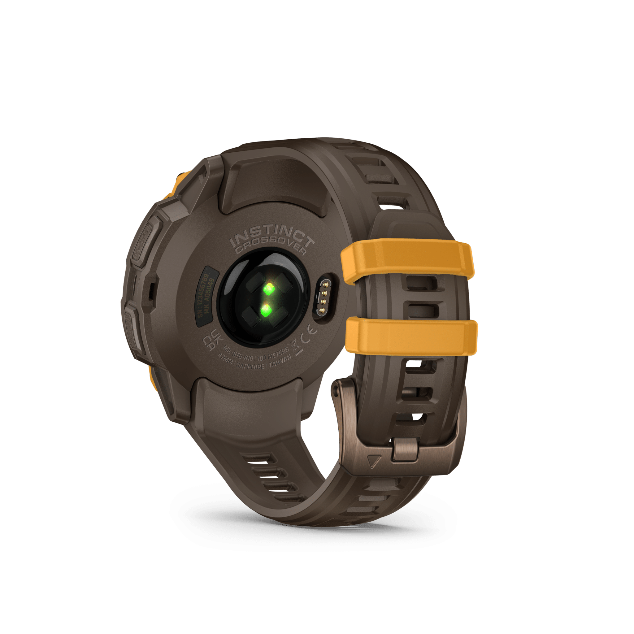 Garmin Instinct Crossover AMOLED 45 mm Bronze / Sunburst – Hybrid-GPS-Outdoor-Smartwatch / Silikonarmband – Bild 4