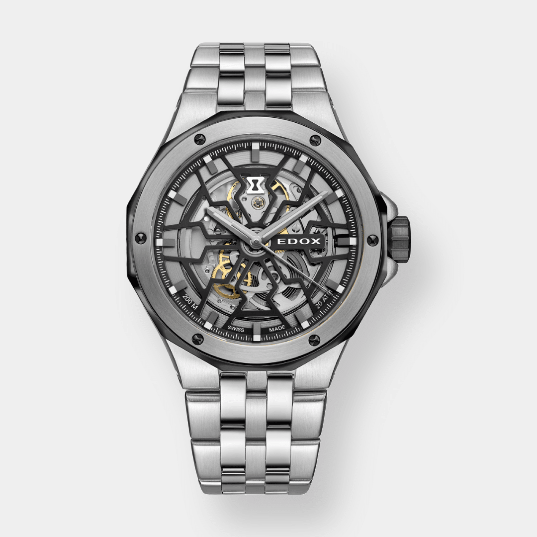 Edox . Delfin Mecano Skeleton Automatik - 43mm Edelstahl