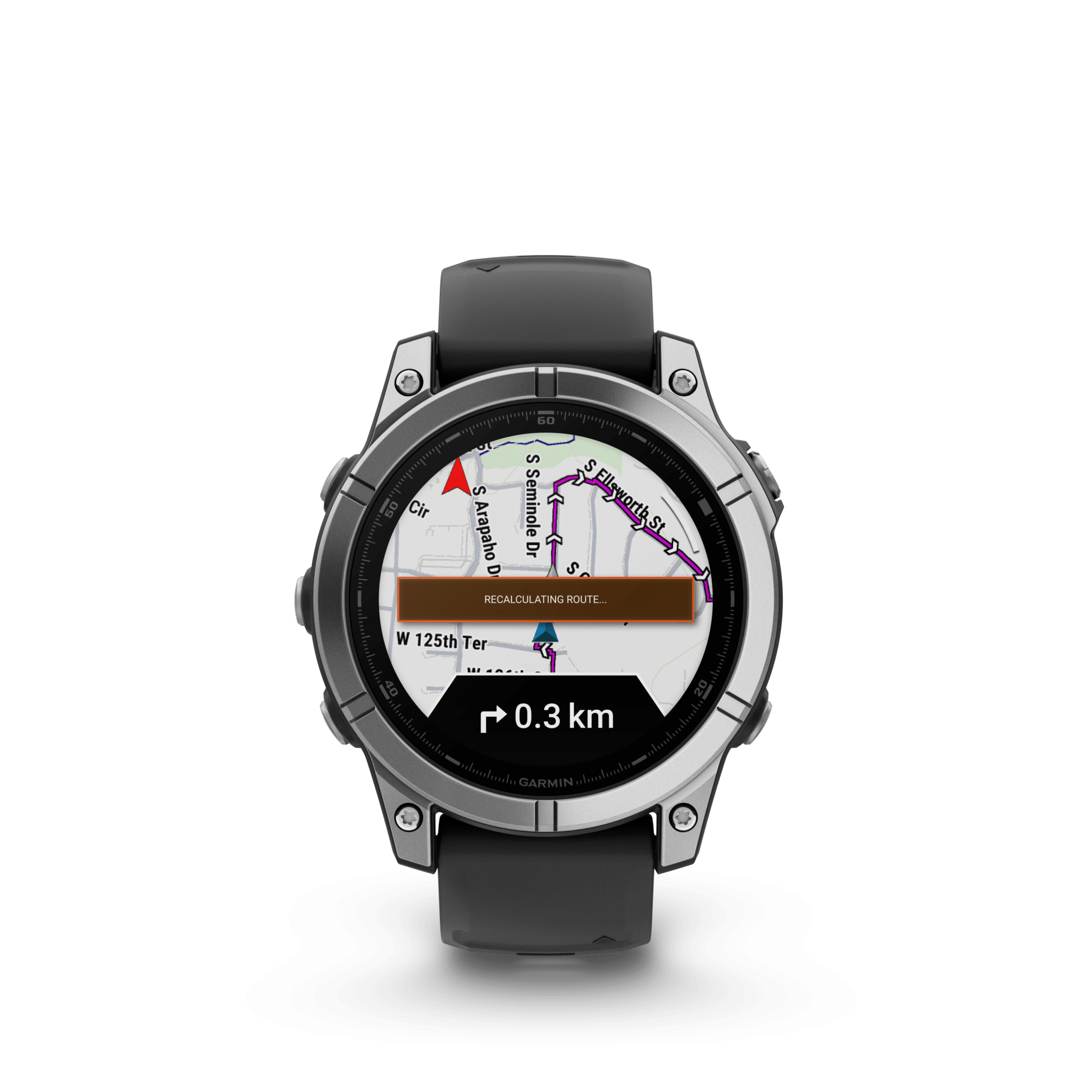 Garmin fenix E AMOLED 47 mm Schwarz / Silber – GPS-Multisport-Smartwatch / Silikonarmband – Bild 4
