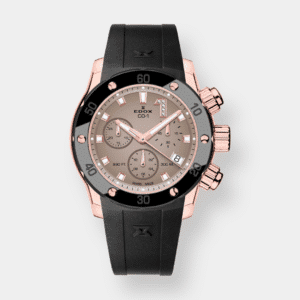 Edox . CO-1 ChronoLady Quarz - Rosé 38mm Kautschuk
