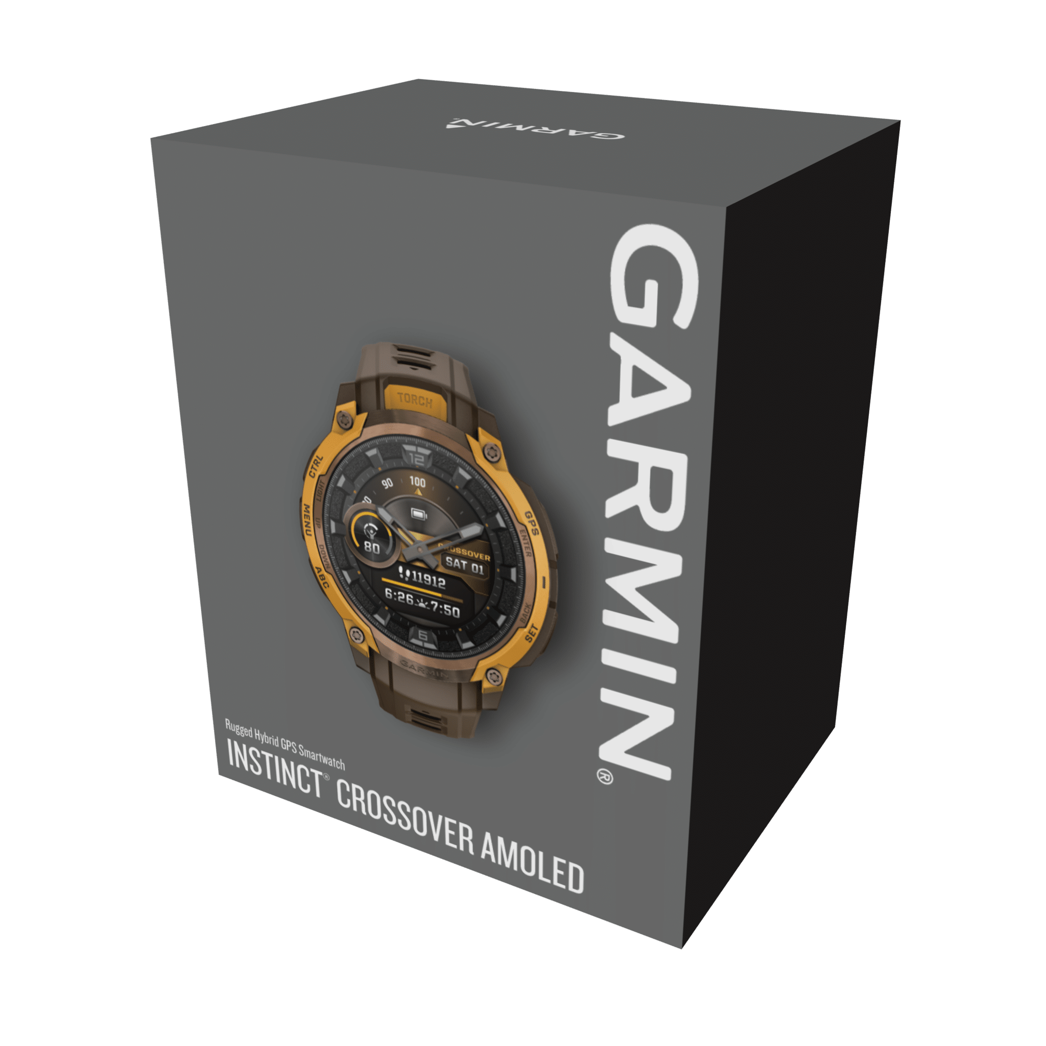 Garmin Instinct Crossover AMOLED 45 mm Bronze / Sunburst – Hybrid-GPS-Outdoor-Smartwatch / Silikonarmband – Bild 6