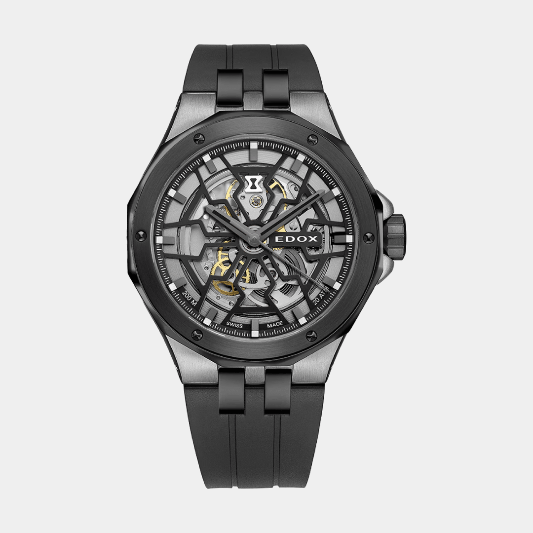 Edox . Delfin Mecano Skeleton Automatik - 43mm Kautschuk