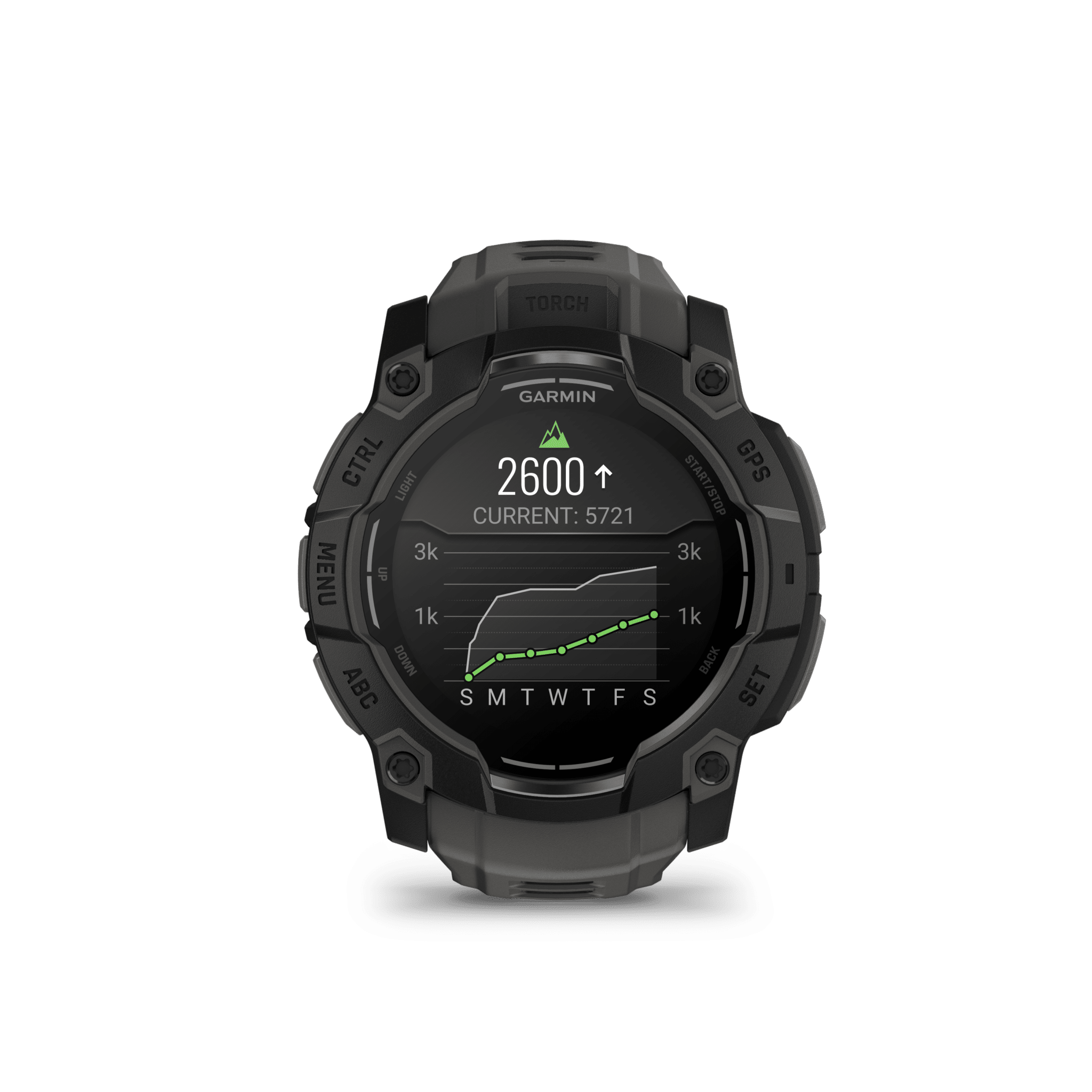 Garmin Instinct 3 AMOLED 50 mm Schwarz / Kohle – GPS-Outdoor-Smartwatch / Silikonarmband – Bild 3