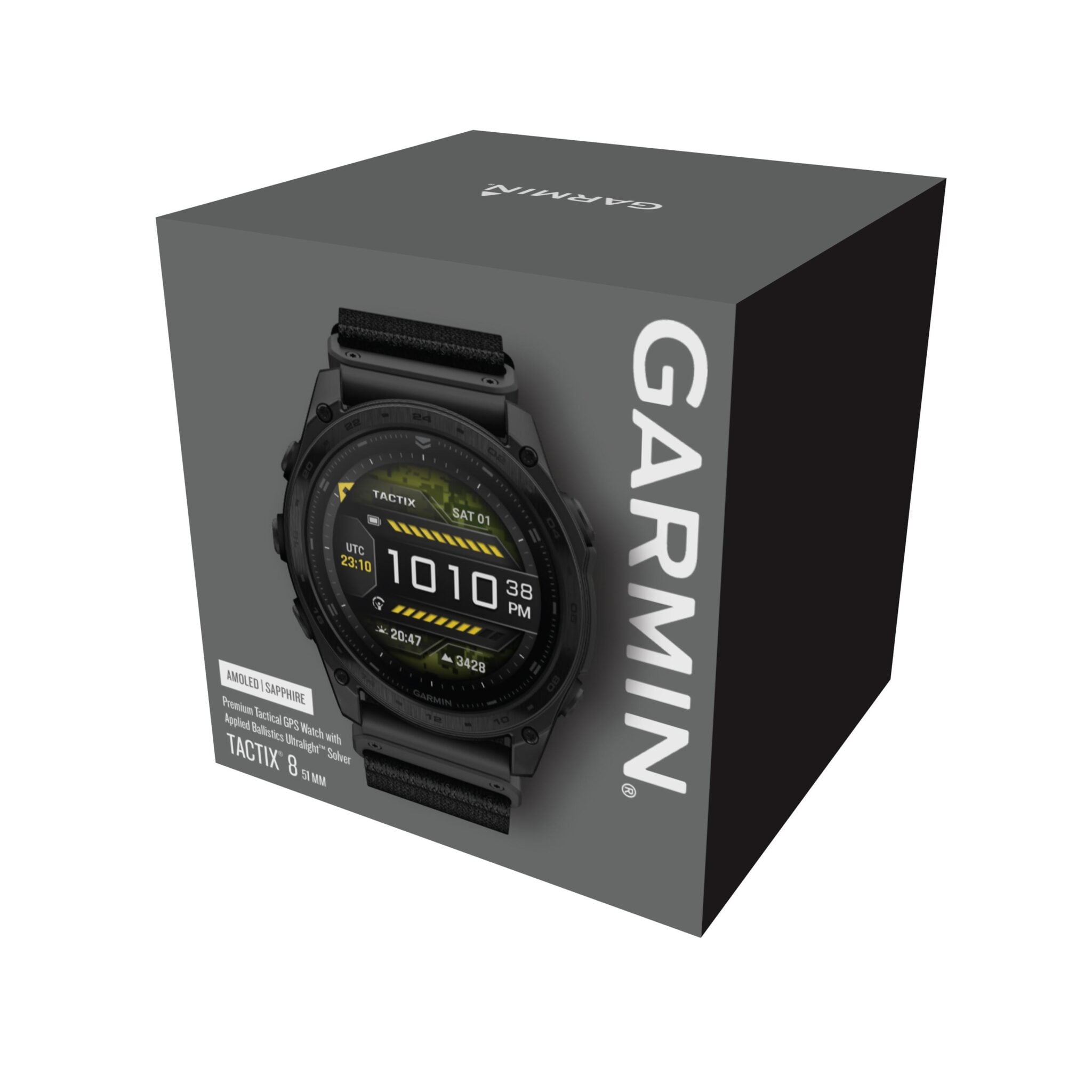 Garmin tactix 8 AMOLED 51 mm Schwarz – Taktische GPS-Smartwatch / Silikonarmband – Bild 7