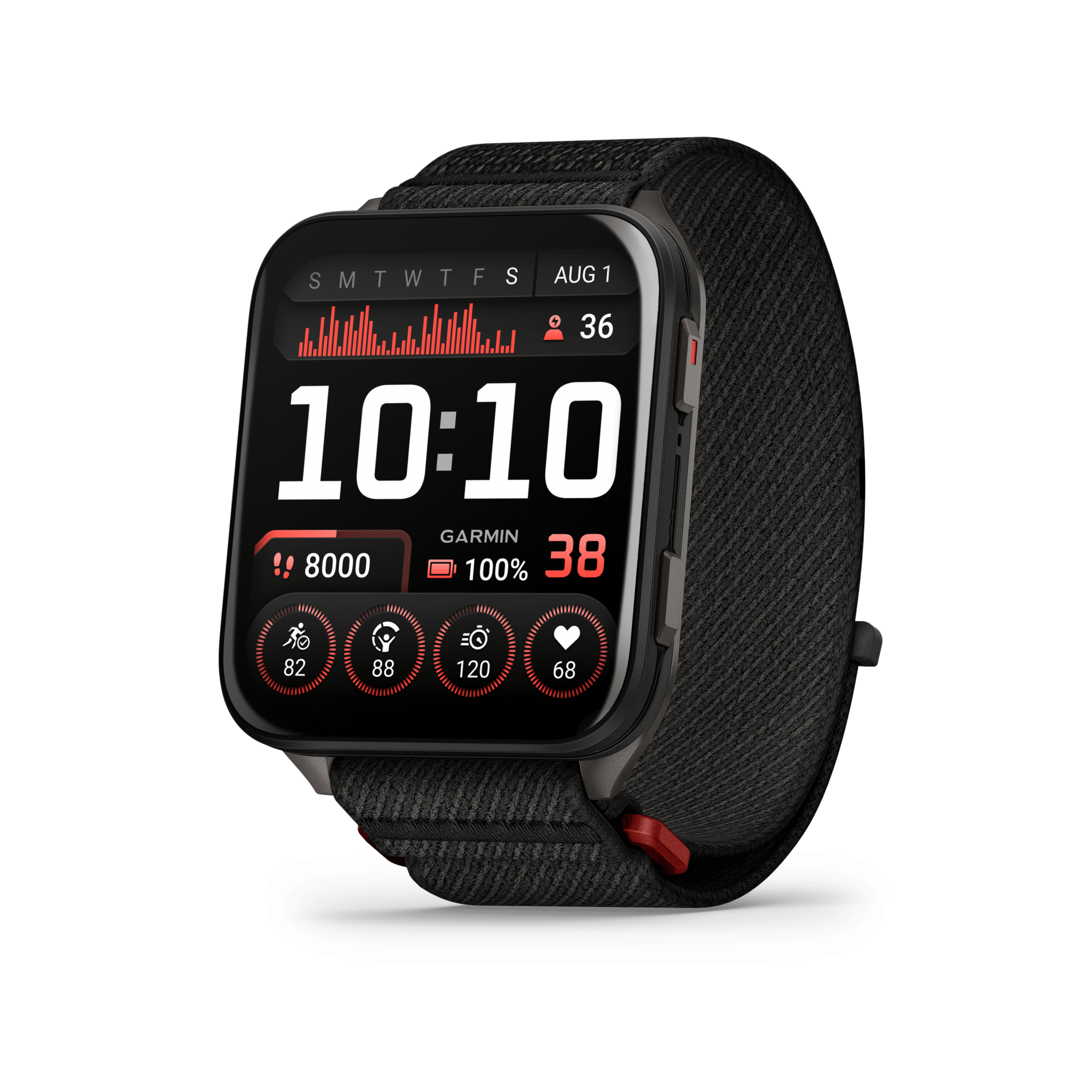Garmin Venu X1 AMOLED 45 mm Schwarz – GPS-Fitness-Smartwatch / Nylonarmband