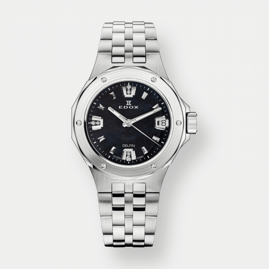 Edox . Delfin Diver Date 33 Quarz - 33mm Edelstahl