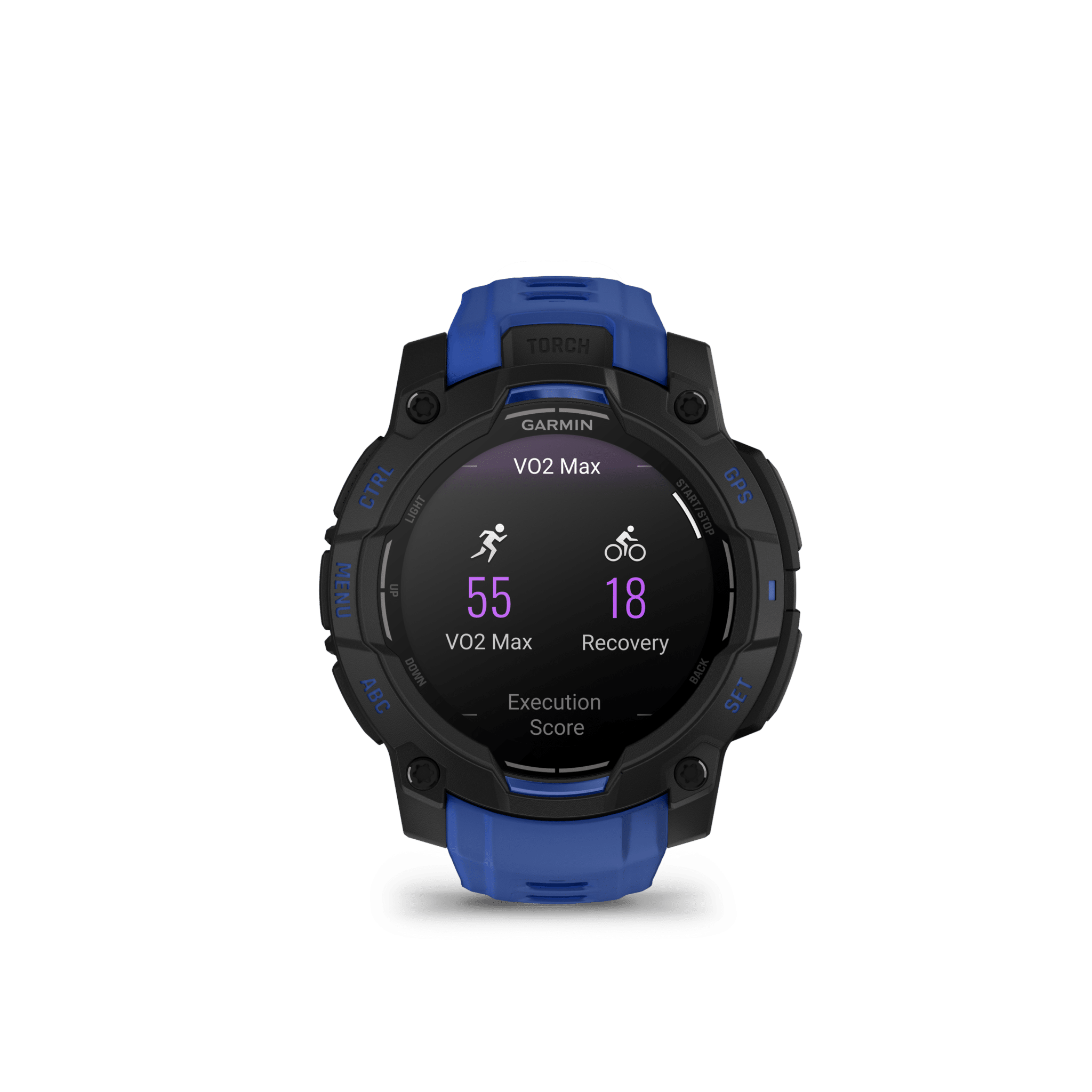 Garmin Instinct 3 AMOLED 45 mm Schwarz/Bolt Blue – Limited Edition / Multisport & Outdoor / Silikonarmband – Bild 2