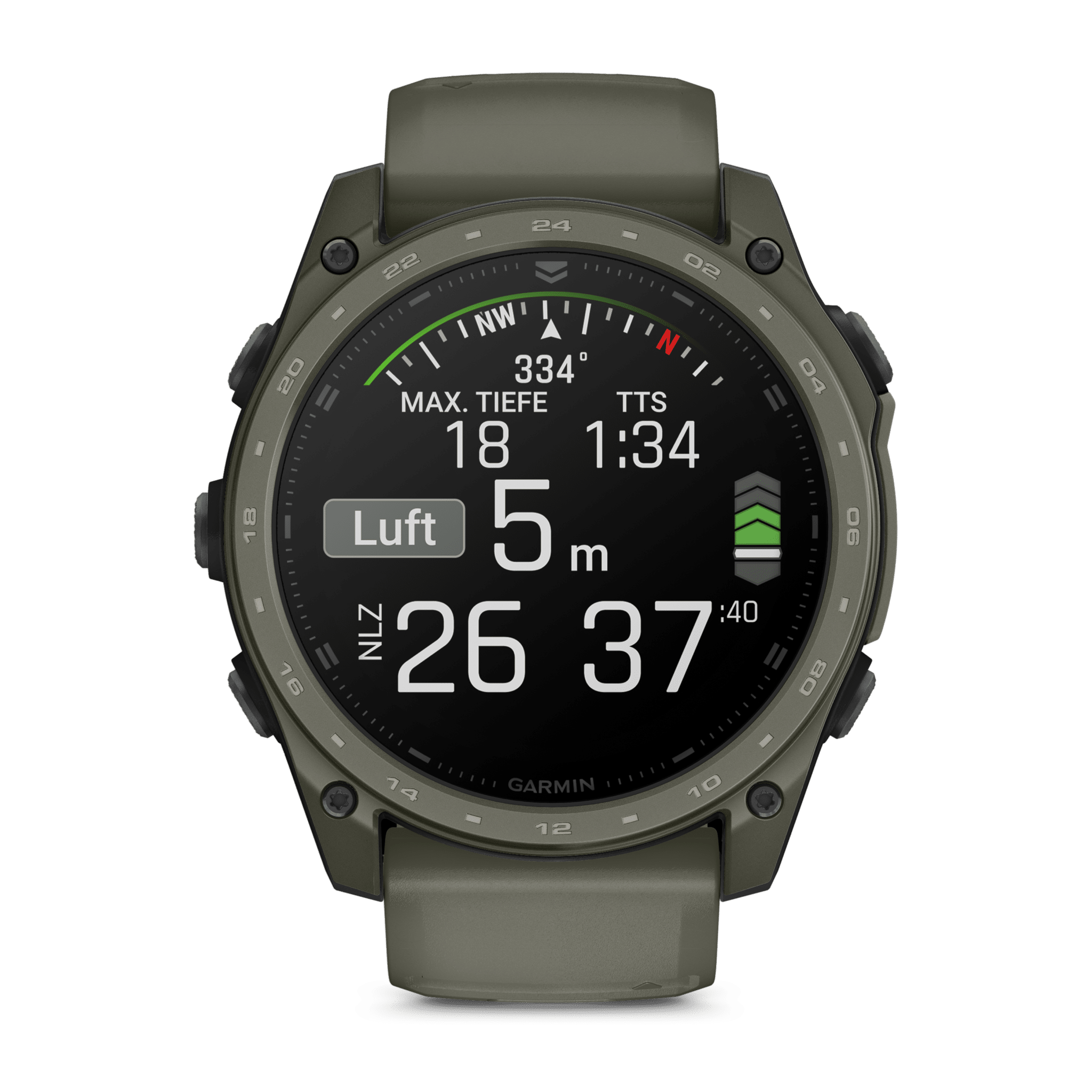 Garmin tactix 8 AMOLED 51 mm Olivgrün Cerakote – Taktische GPS-Smartwatch / Silikonarmband – Bild 3